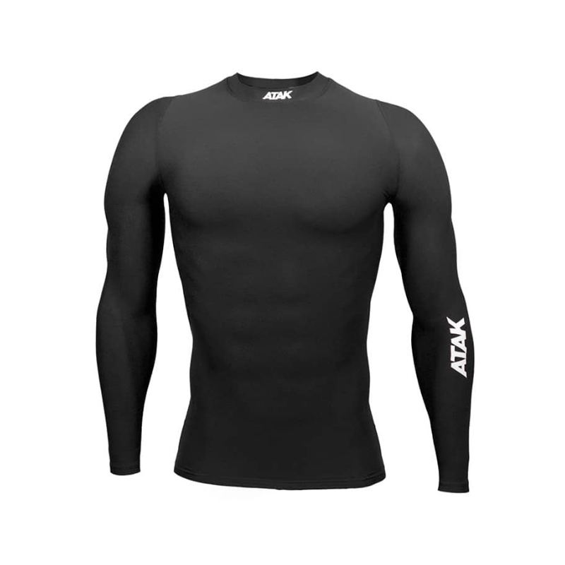 Atak Compression Shirt – Black Long Sleeve – The Sports Shop Cavan
