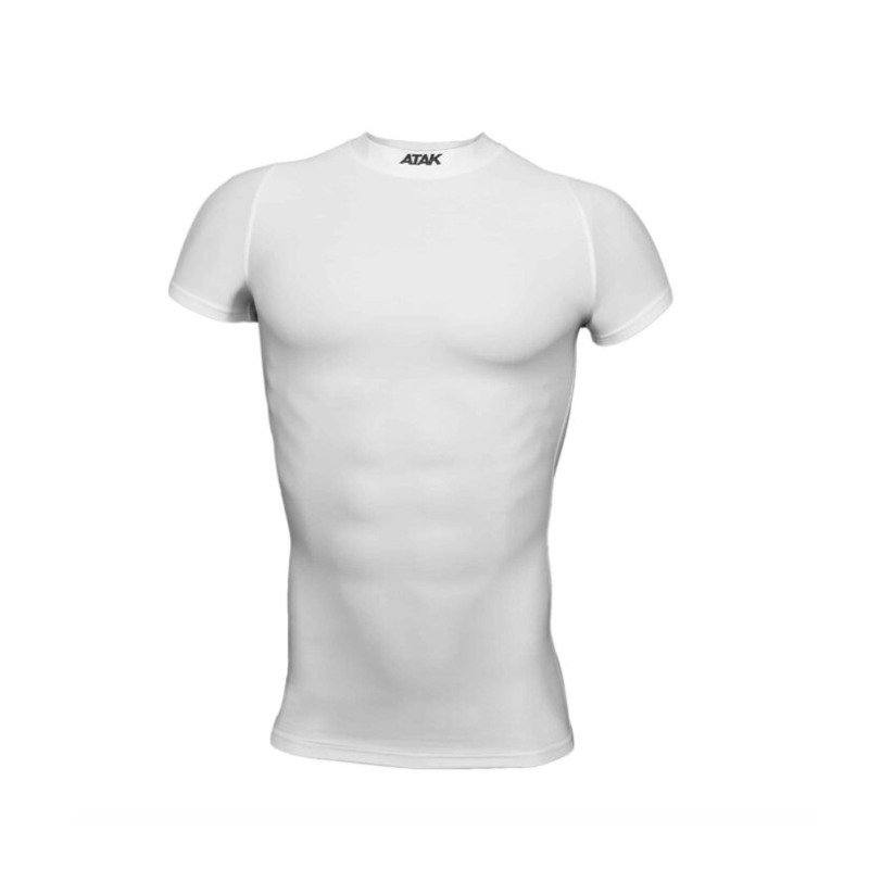 Atak Compression Shirt – White Short Sleeve – The Sports Shop Cavan