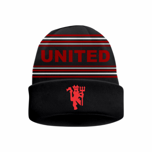 Man Utd Beanie Hat Black