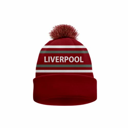 Liverpool Bobble Hat Red Navy