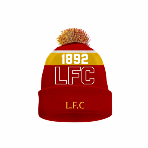 Liverpool Bobble Hat Red Yellow