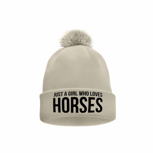 Girl Who Loves Horses Bobble Hat